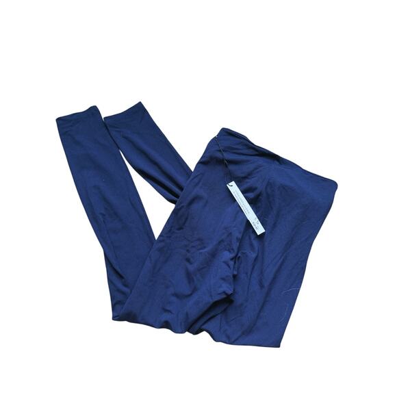 NWT Susana Monaco Tie Waist Leggings Pants 28" Navy Blue Small Athleisure Travel - Picture 3 of 7